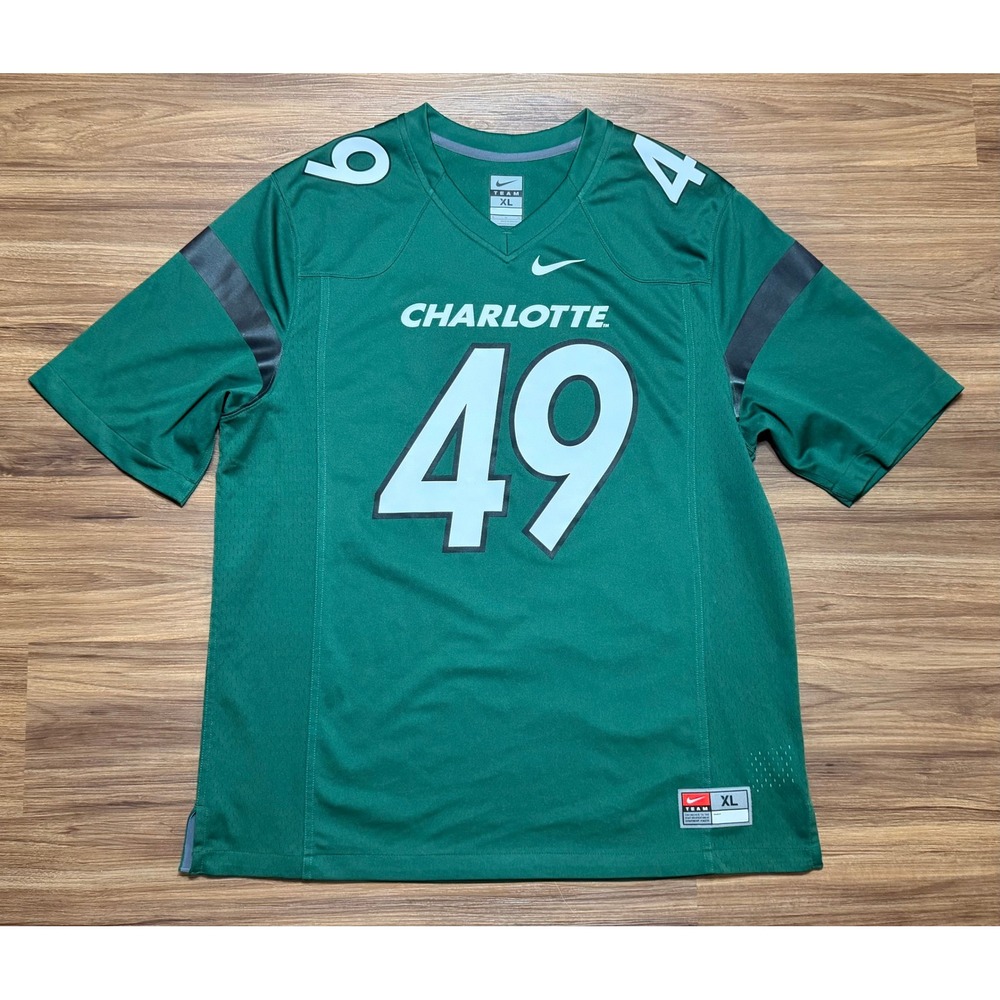 Nike Team Charlotte 49ers NCAA UNCC Football Jersey Green #49 Sz XL